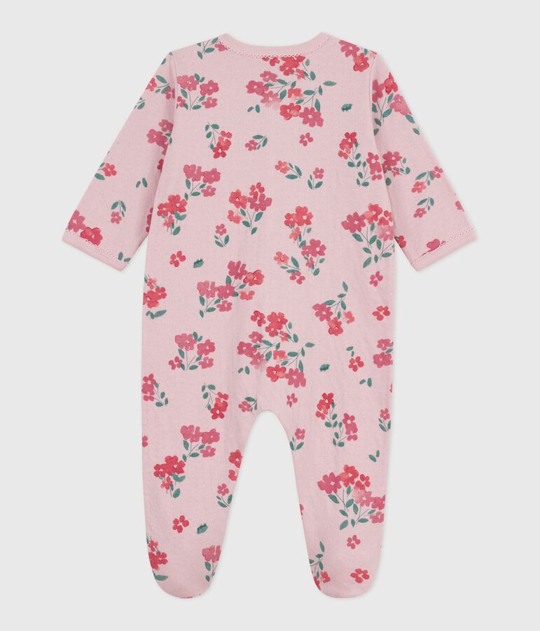 Babies' floral-print tube knit pyjama suit pink/multicolor