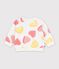 Babies' heart-print cotton sweatshirt white/multicolor