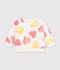 Babies' heart-print cotton sweatshirt white/multicolor