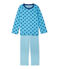 Boys' pyjamas in print / striped tube knit IBIZA blue/MAJOR blue