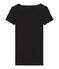 Women's short-sleeved lightweight cotton t-shirt NOIR black
