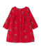 Baby girl's printed double knit dress FROUFROU red/MULTICO white