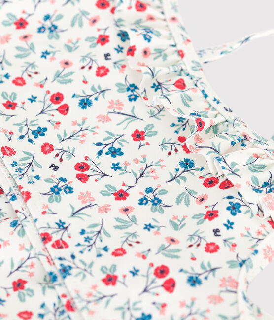 Children's two-piece floral swimsuit MARSHMALLOW white/MULTICO white