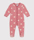 Babies' heart pattern velour pyjamas