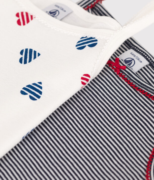 Children's printed cotton tank tops - 2-pack multicolor