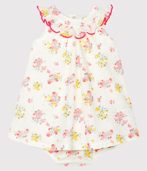 Baby Girls' Print Dress and Bloomers MARSHMALLOW white/MULTICO white