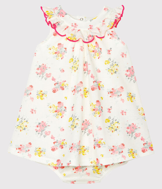 Baby Girls' Print Dress and Bloomers MARSHMALLOW white/MULTICO white