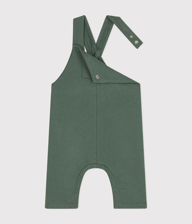 Babies' Long Fleece Dungarees green