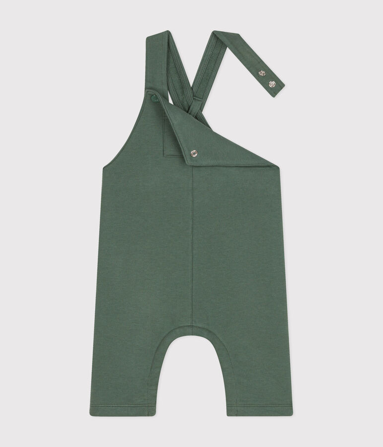 Babies' Long Fleece Dungarees green