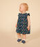 Babies' Sleeveless Jersey Dress MEDIEVAL blue/MULTICO white