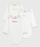 Pack of babies' long-sleeved cotton bodies with messages variante 1