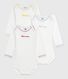 Pack of babies' long-sleeved cotton bodies with messages
