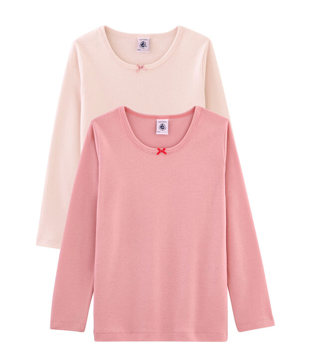 Girls' Long-sleeved T-Shirt - Set of 2 multicolor
