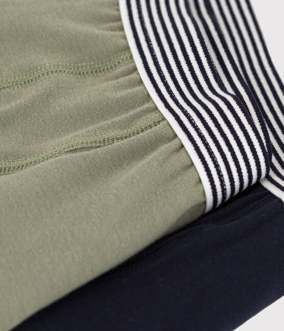 Boys' Plain Cotton and Elastane Boxer Shorts - Pack of 2 variante 1