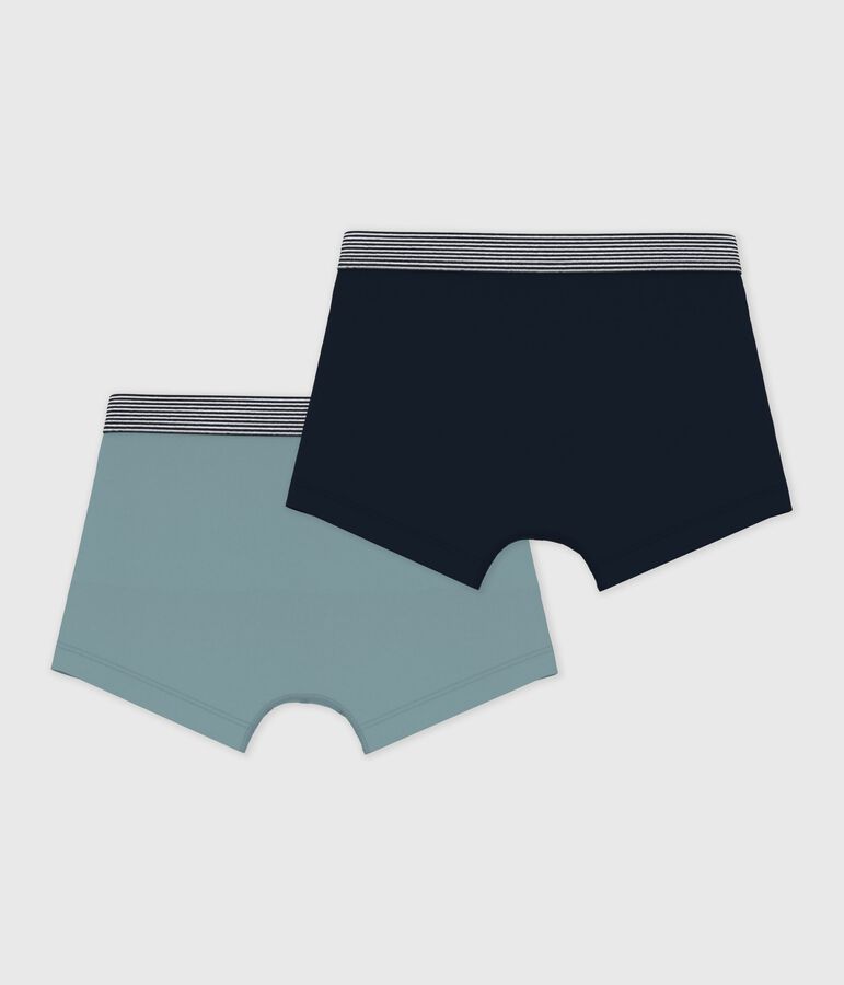 Pack of children's boxers in plain cotton and elastane multicolor