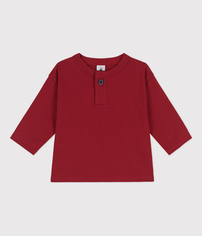 Babies' Long-Sleeved Cotton T-shirt red