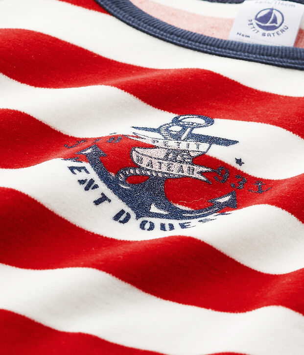 Boy's anchor motif pyjamas blue/red/white