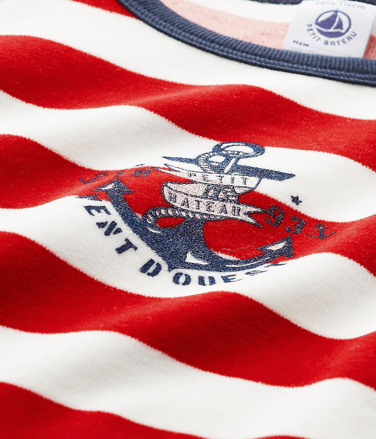 Boy's anchor motif pyjamas blue/red/white