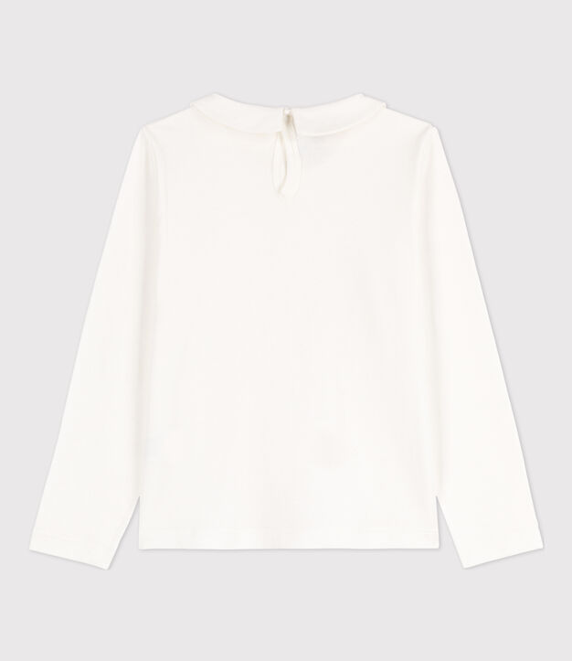 Girls' Long-Sleeved Cotton T-Shirt white
