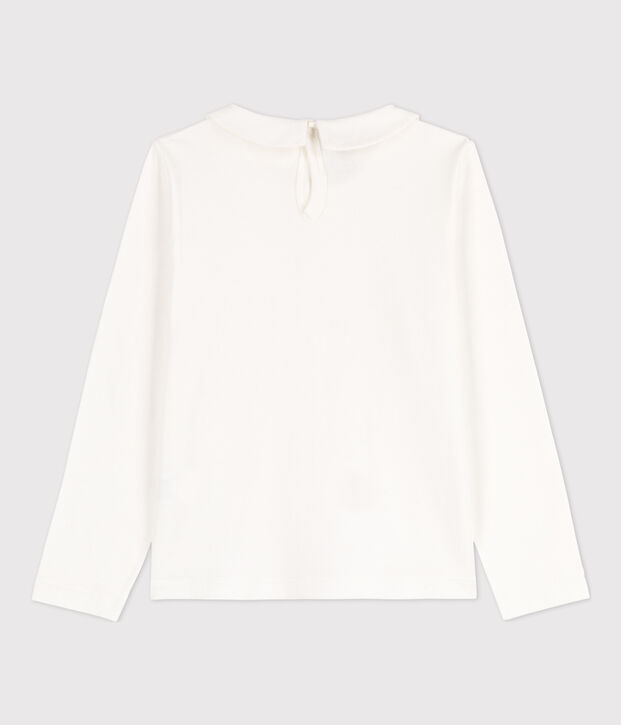 Girls' Long-Sleeved Cotton T-Shirt white