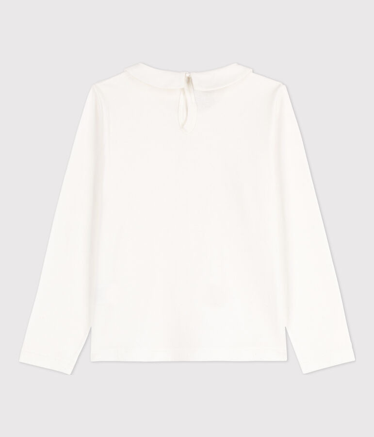 Girls' Long-Sleeved Cotton T-Shirt white