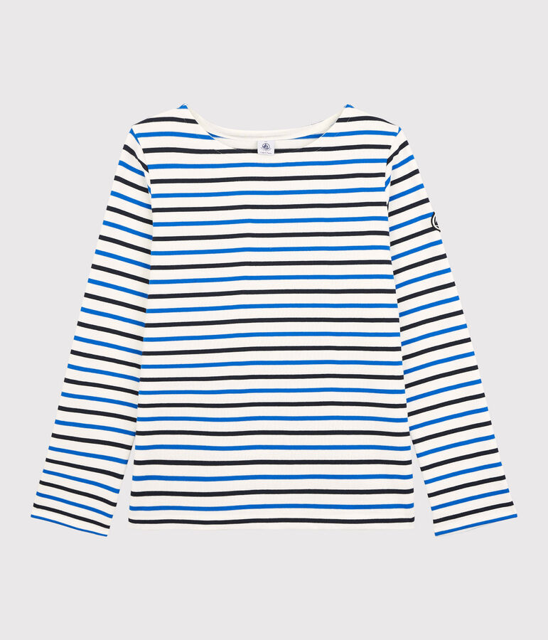 Women's Breton Cotton Top MARSHMALLOW white/SMOKING /RUISSEAU