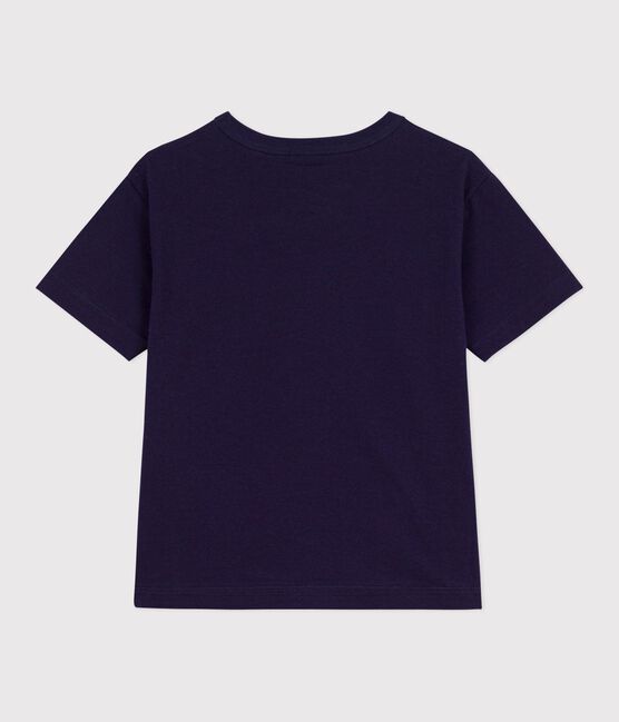 Children's short-sleeved cotton T-shirt SOIR blue