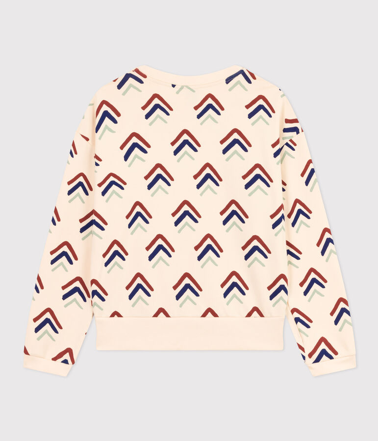 Women's Fleece Sweatshirt Ecru/multicolor