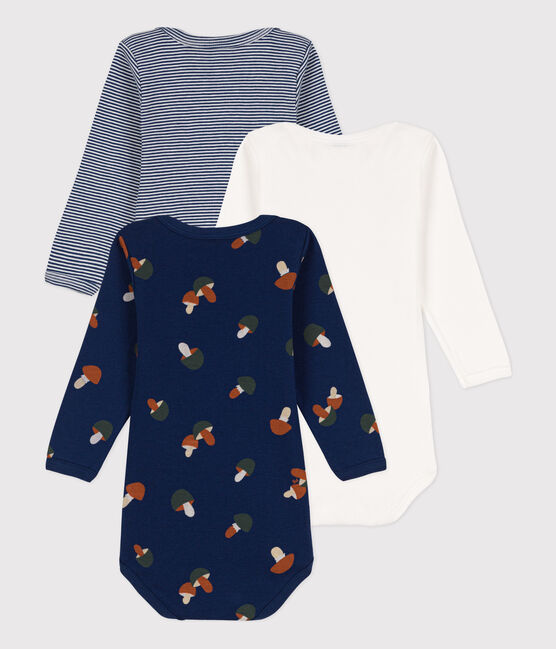 Babies' Mushroom Print Long-Sleeved Cotton Bodysuits - 3-Pack variante 1