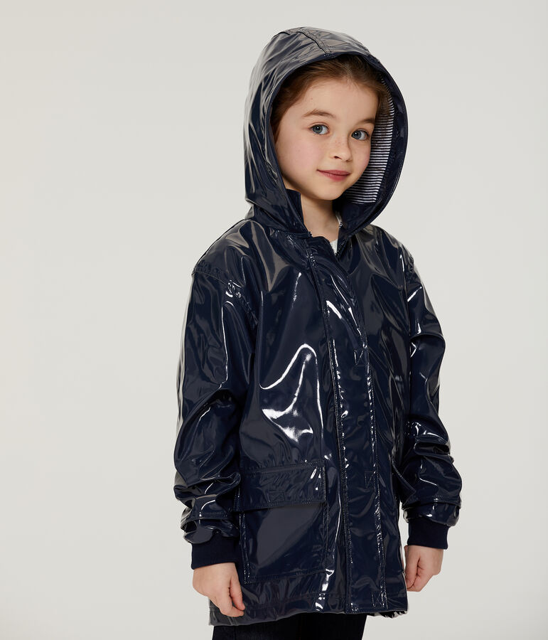 Girls' Gloss Raincoat SMOKING blue