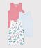 Pack of children's Paris print cotton tank tops multicolor