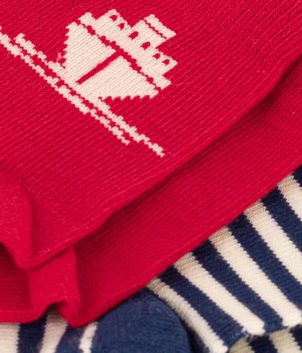 Babies' Cotton Jersey Port Socks - Pack of 2 multicolor