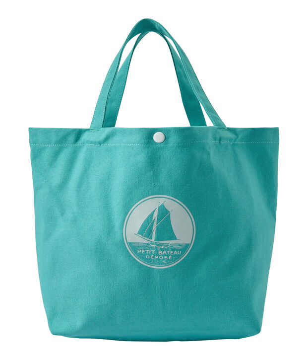 Girl's canvas tote bag green