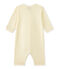 Baby girl's footless sleepsuit in milleraies stripes TEMPETE yellow/MULTICO white