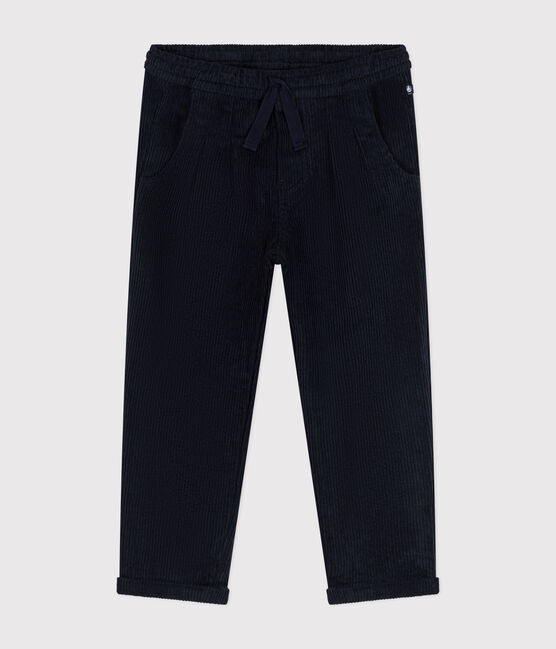 Boys' corduroy trousers SMOKING blue
