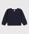 Girls' Cotton Cardigan SMOKING blue