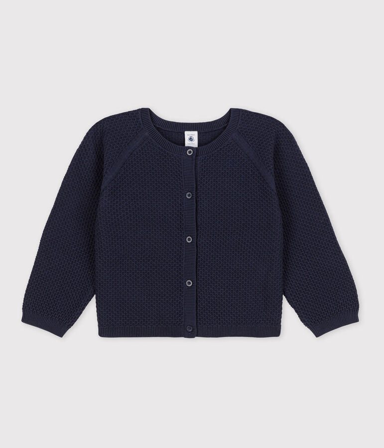 Girls' Cotton Cardigan SMOKING blue