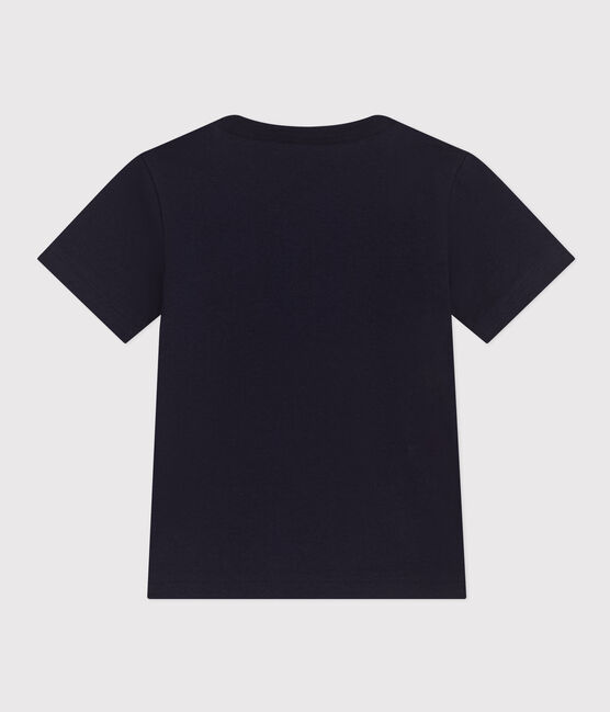 Boys' Lightweight Jersey T-shirt SMOKING blue/MARSHMALLOW white