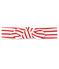 Baby Girls' Striped Headband MARSHMALLOW white/TERKUIT red