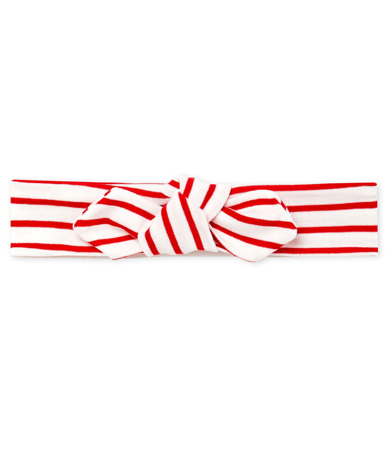 Baby Girls' Striped Headband white/red