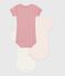 Babies' short-sleeved small heart-pattern cotton bodies - 3-Pack variante 1