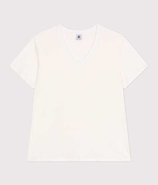 Women's The Straight cotton T-Shirt MARSHMALLOW white