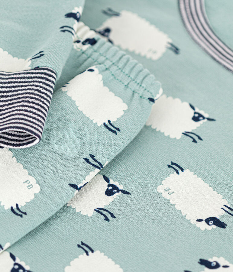 Children's sheep print brushed fleece pyjamas PAUL /MULTICO