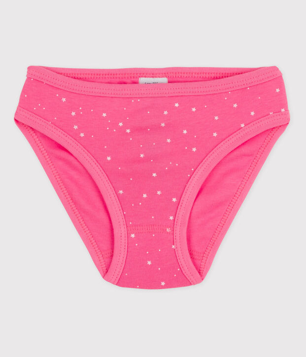 Girls' Cotton Briefs pink/white