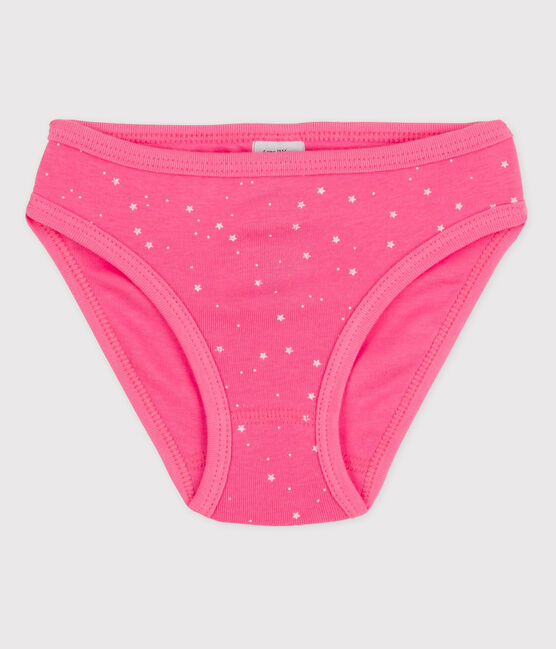 Girls' Cotton Briefs PETAL pink/ECUME white