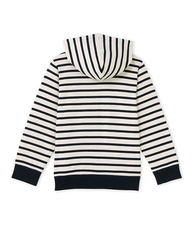 Sweat zipp&eacute; gar&ccedil;on en jersey lourd white/blue