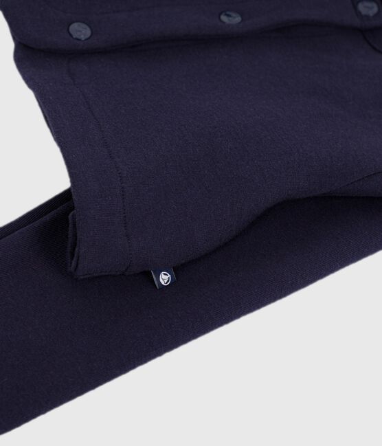 Children's plain cotton cardigan SMOKING blue