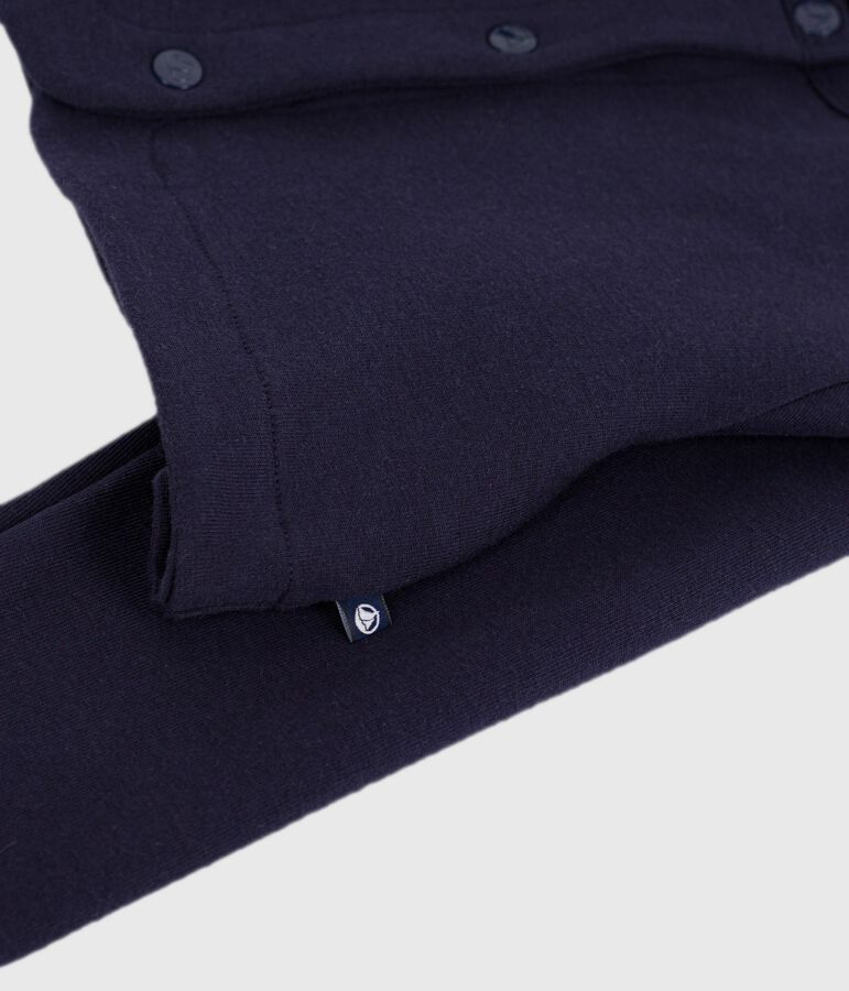 Children's plain cotton cardigan blue