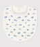 Babies' Patterned Cotton Bib MARSHMALLOW white/CREPUSCULE