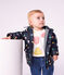 Babies' iconic heart print raincoat blue/multicolor